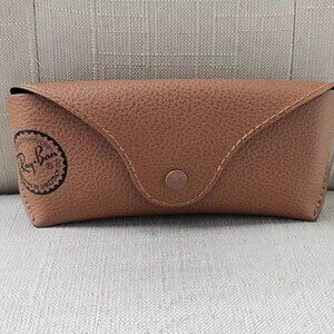 Ray-Ban Glasses Case Semi hard Case Tan Leather Case only